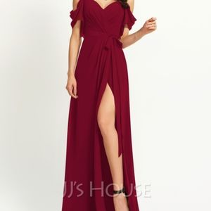 Burgundy Bridesmaids Dress